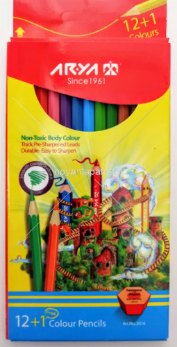 Գունավոր մատիտներ Arya 12+1 գույն, 130116