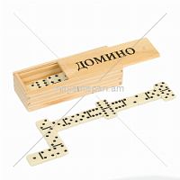 Դոմինո Домино пластиковое в деревянной коробке, P00070
