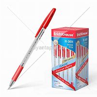 Գրիչ գնդիկավոր ErichKrause Classic Stick&Grip R-301 1.0մմ, կարմիր, 43188