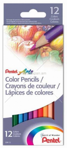 Գունավոր մատիտներ Pentel  12 գույն, CB8-12